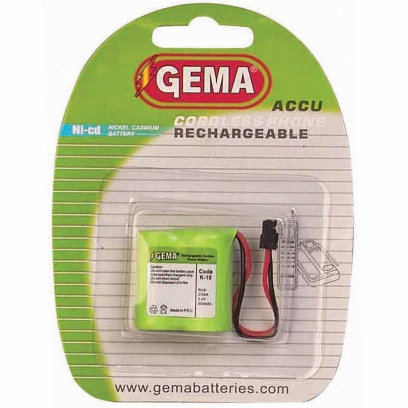 GEMA 2.4 VOLT 300 MAH GP T104 TELSİZ TELEFON PİLİ