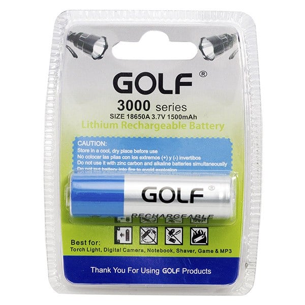 GOLF 3000 SERVİSİ 3.7 VOLT 1500 MAH BAŞLIKLI LİTYUM PİL (18650A)(BRİSTERLİ)
