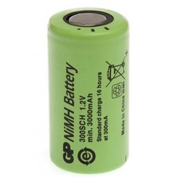 GP 300SCH 1.2 VOLT 3000 MAH Nİ-MH SC ŞARJLI PUNTALI PİL