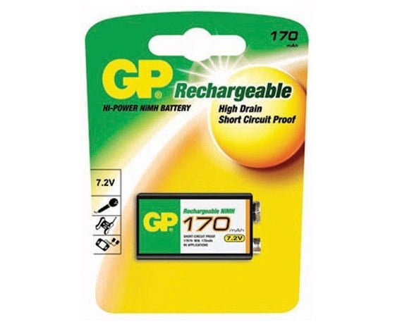 GP 9 VOLT - 170 MAH ŞARJLI PİL