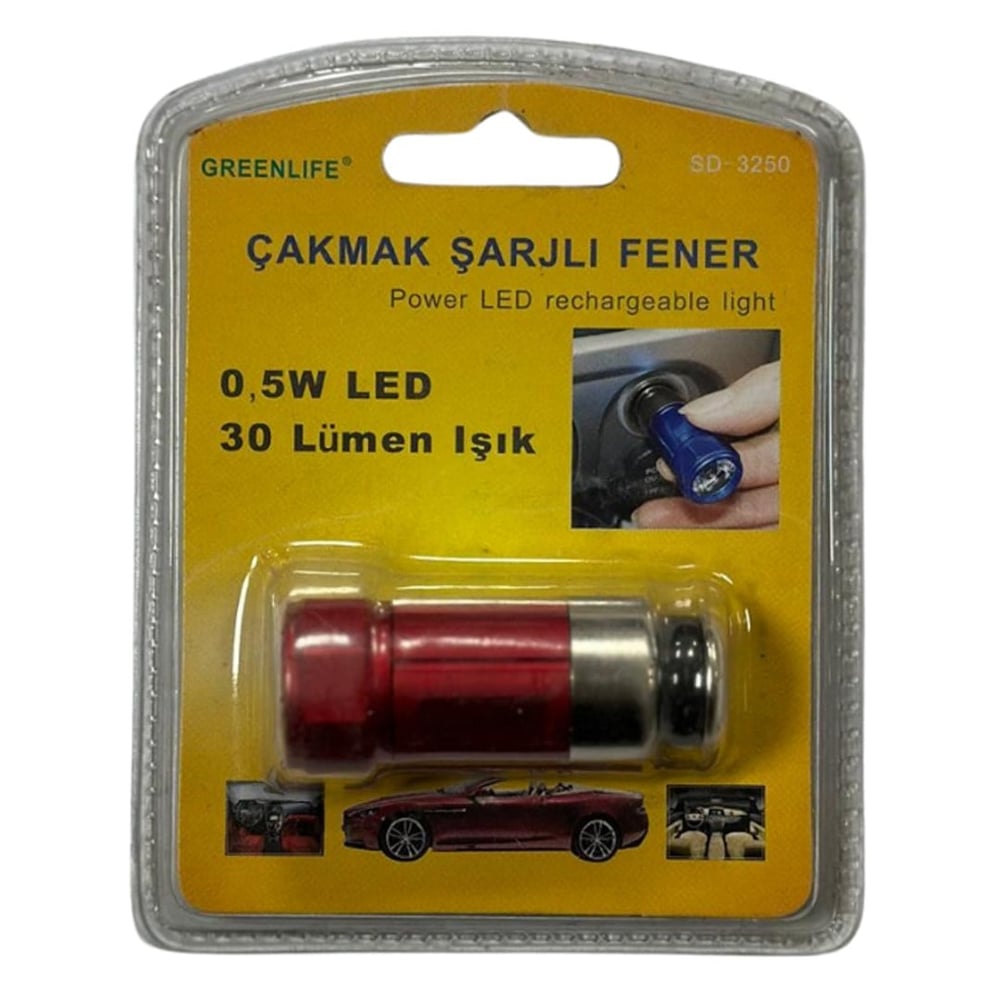 GREENLİFE SD-3250 0.5 WATT 30 LÜMEN ÇAKMAK ŞARJLI FENER