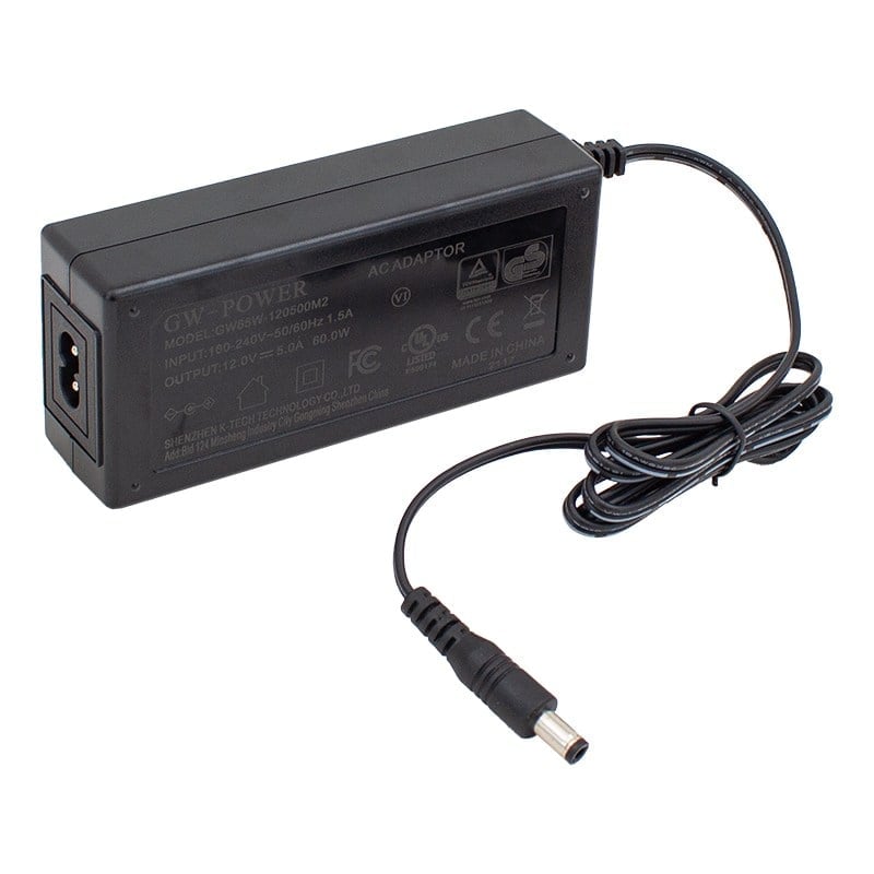 GW-POWER 12 VOLT - 5 AMPER 5.5*2.5 UÇLU PLASTİK KASA MASA TİPİ ADAPTÖR