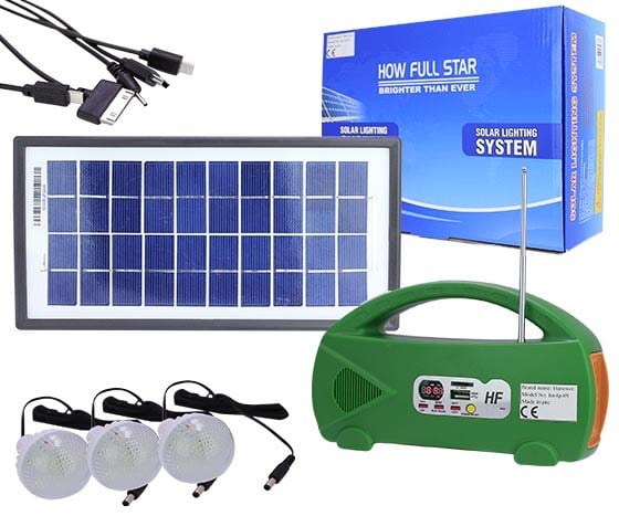 HANOVER HN-FP-05 RADYOLU 3 LAMBALI 9 VOLT - 3.5 WATT SOLAR AYDINLATMA SİSTEMİ