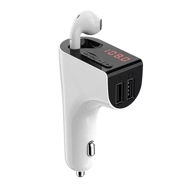 HELLO HL-14368 ŞARJLI 5 VOLT 3.1A - 5 VOLT 1A ÇİFT USB + TF FM TRANSMİTTER KABLOSUZ KULAKLIK