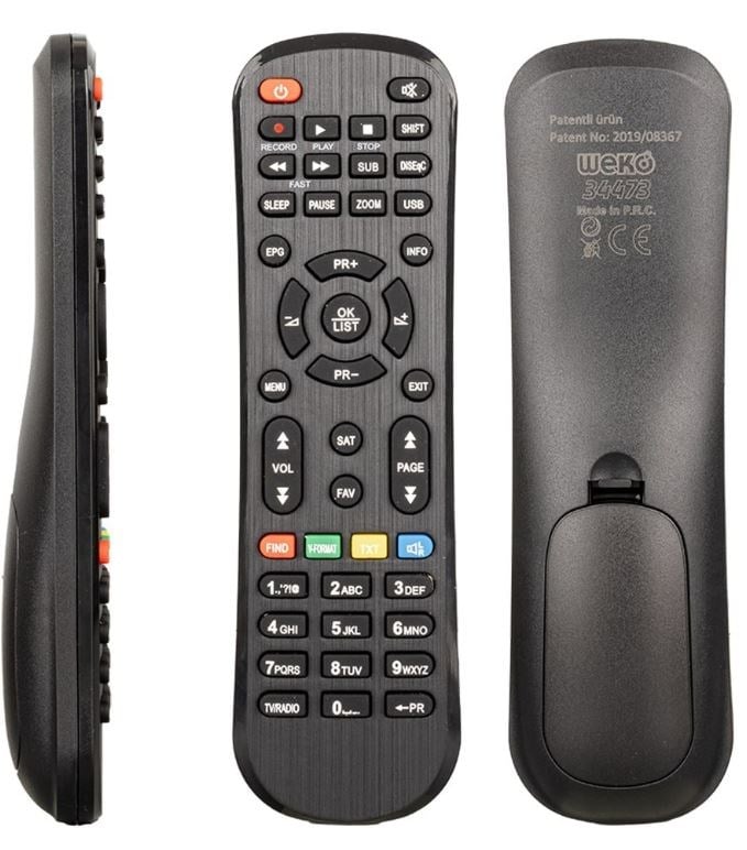 HEY KR NEXT PUNTO+ PLUS MİNİX HD * X-BOX FORZA * STARBOX TV/RADIO PR TUŞLU UYDU KUMANDA