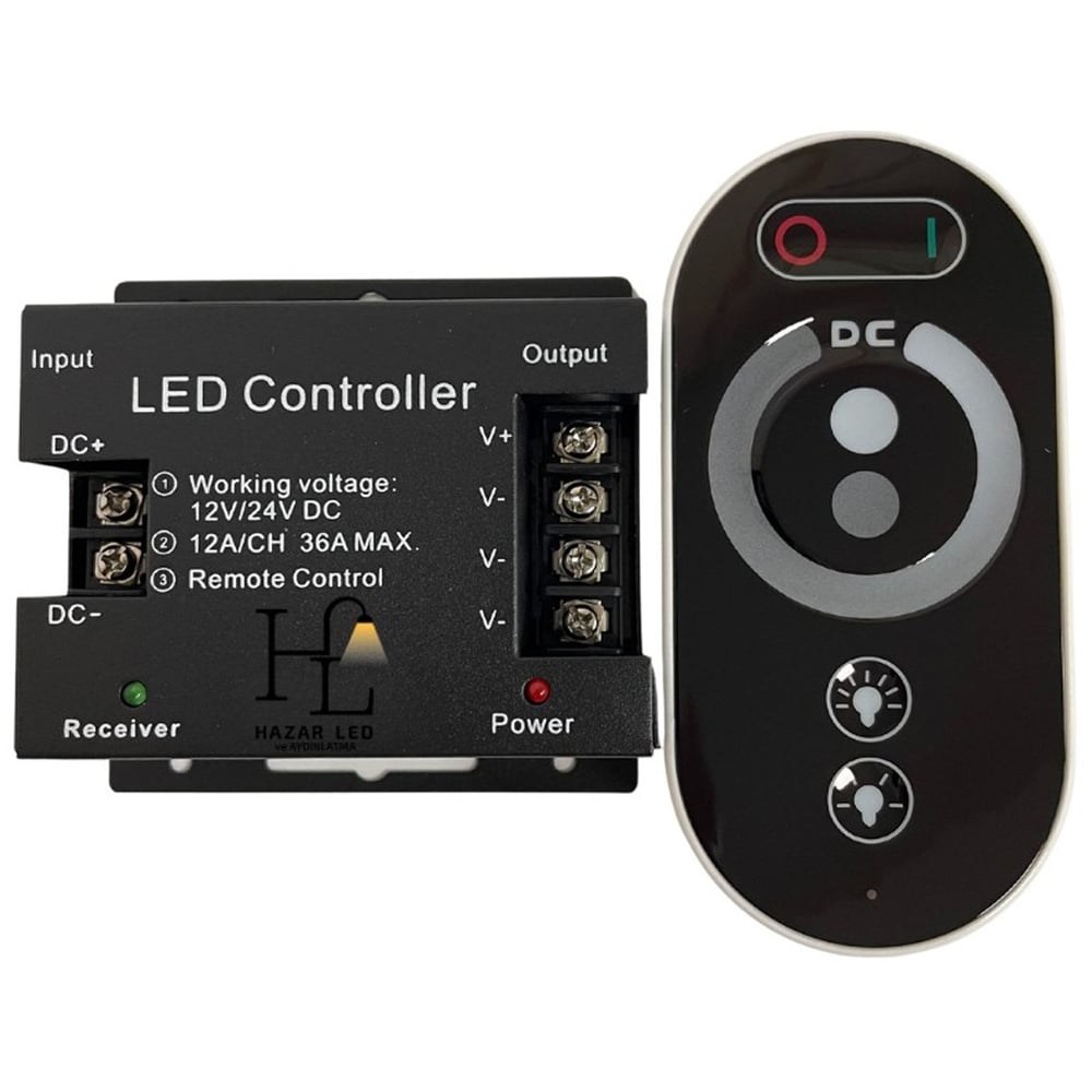 HIGHTEK DC 12-24 VOLT 36 AMPER RF ŞERİT LED DİMMER LED KONTROL CİHAZI