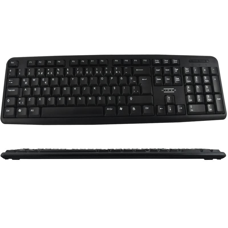 HIPER KM-3055 STANDART SİYAH USB Q KLAVYE
