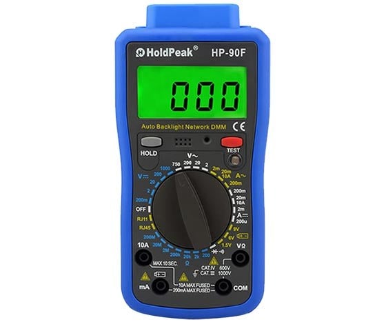 HOLDPEAK HP-90F DİJİTAL ÖLÇÜ ALETİ + KABLO TEST CİHAZI