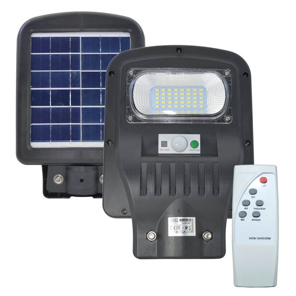 HOROZ GRAND-50 SİYAH 50W LED SOLAR GÜNEŞ ENERJİLİ BEYAZ IŞIK SOKAK LAMBA ARMATÜR