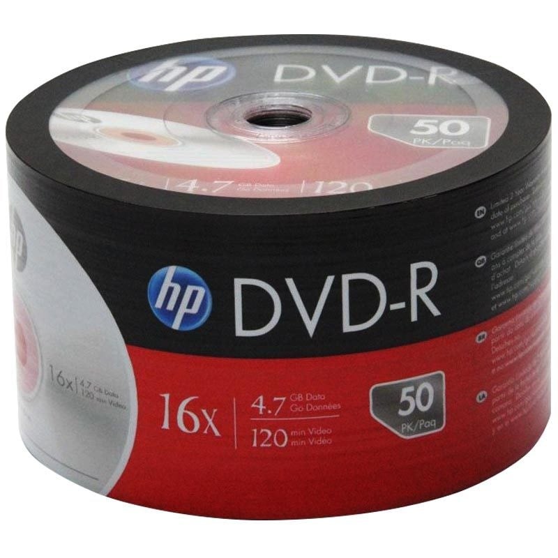HP DME00070-3 DVD-R 4.7 GB 120 MİN 16X 50'Lİ PAKET FİYAT