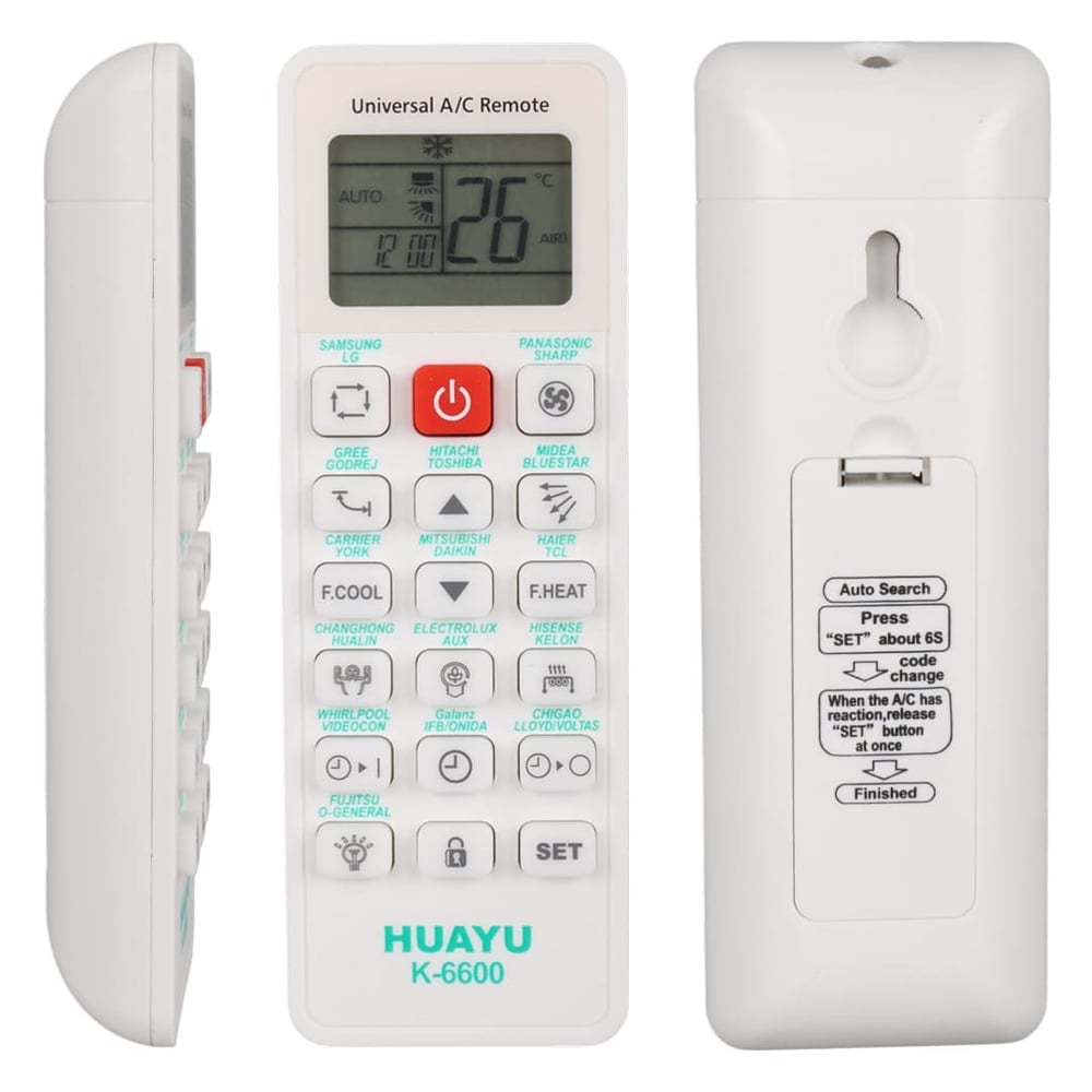 HUAYU KK K-6600 UNIVERSAL A/C AKILLI KLİMA KUMANDASI TUŞLARIN ÜZERİ MARKALI