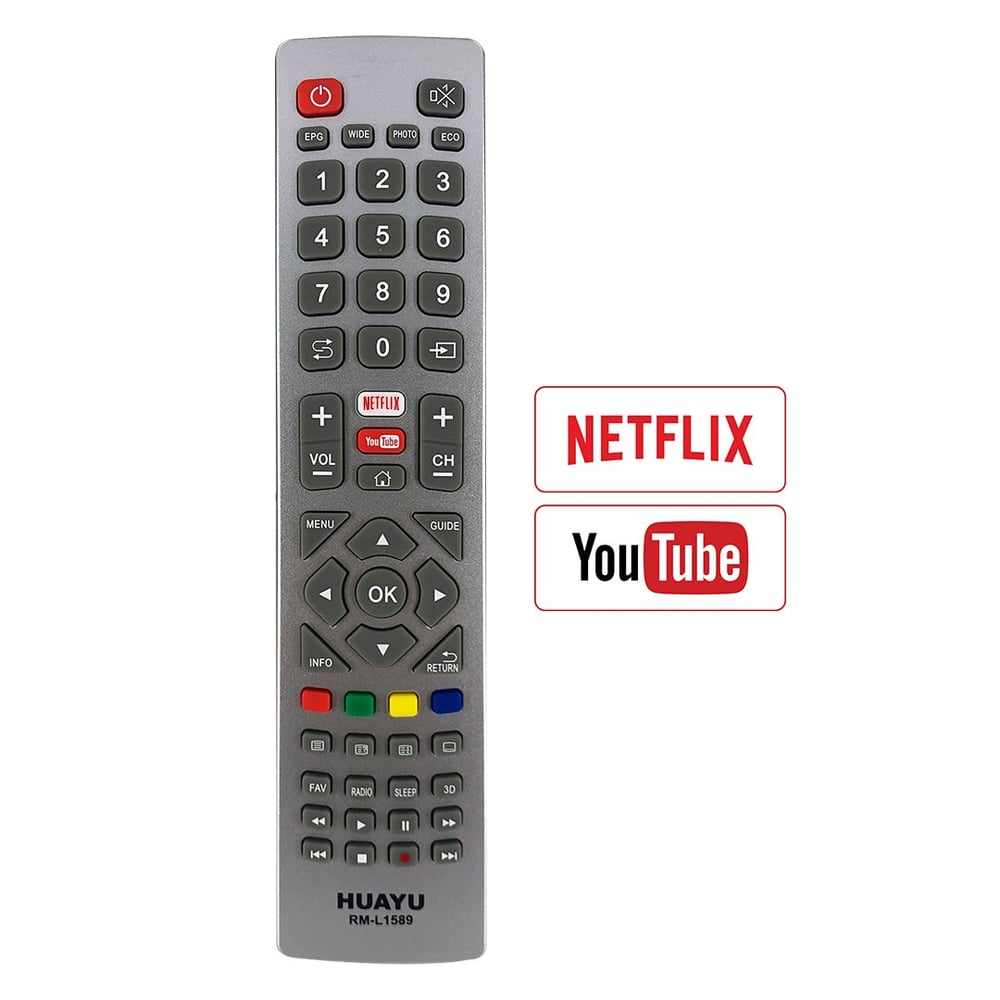 HUAYU KL RM-L1589 SHARP AQUOS NETFLIX-YOUTUBE TUŞLU LCD LED TV UNIVERSAL KUMANDA