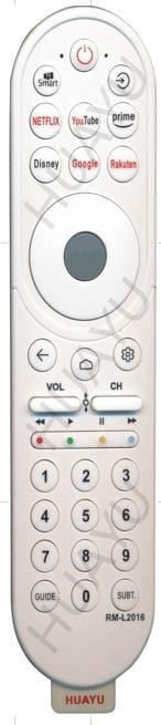 HUAYU RM-L2016 BEYAZ NETFLIX-YOUTUBE-DISNEY-RAKUTEN TUŞLU LCD-LED TV KUMANDA