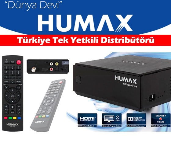 HUMAX HDTV NANO FREE UYDU ALICISI