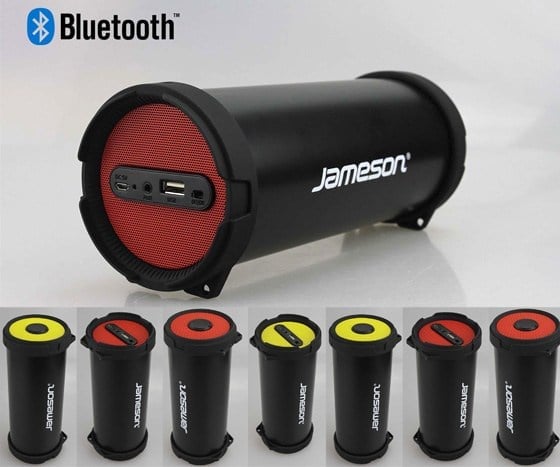 JAMESON BT-1100 PORTATİF BLUETOOTH HOPARLÖR - SPEAKER (SARI-KIRMIZI)