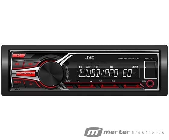 JVC KD-X110 USB/FM/AUX MEKANİKSİZ OTO TEYP