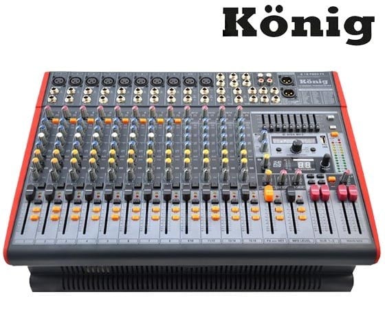 KÖNİG K-16 P 2X1500 WATT 16 KANAL POWER MIXER