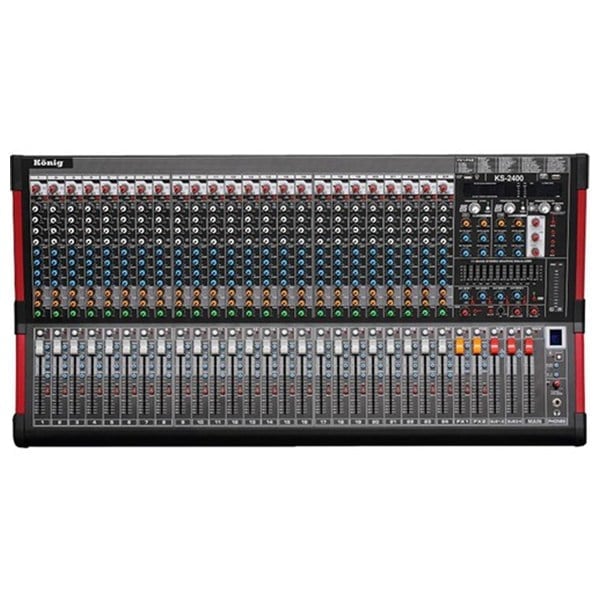 KÖNİG KS-2400 24 KANAL ÇİFT EFECT USB-SD-DISK-BT-MP3 RECORDING 2X99 DSP 11 BANT EQ DECK MİXER