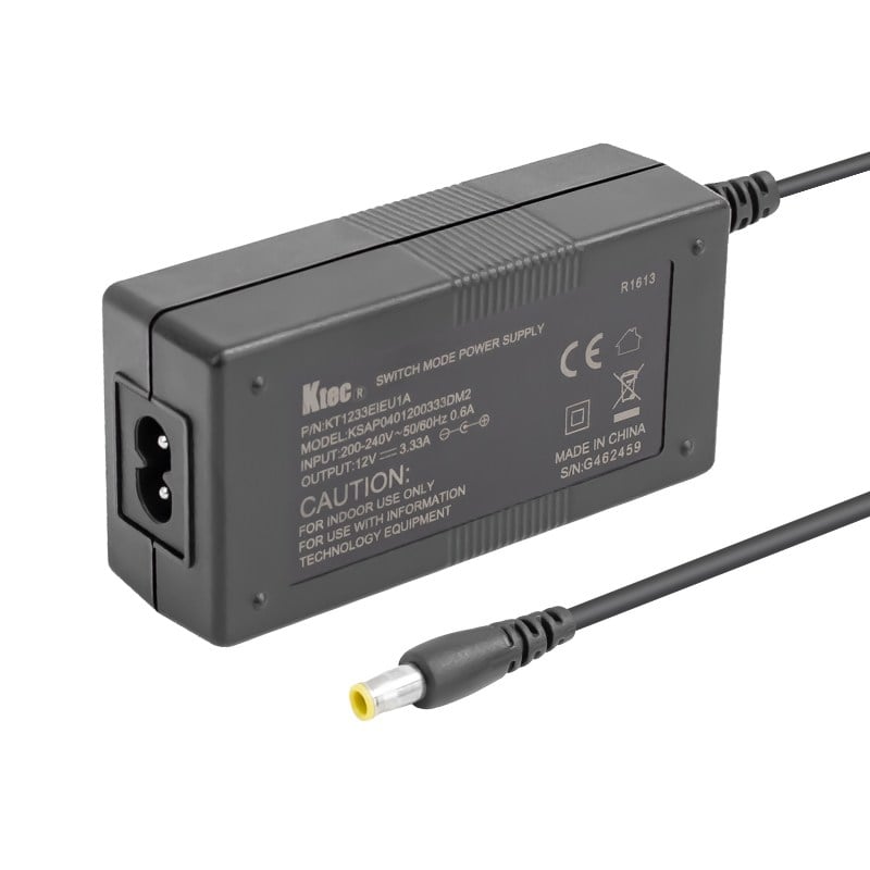 KTEC 12 VOLT - 3.33 AMPER 5.5*3.0 İĞNELİ UÇ PLASTİK KASA MASAÜSTÜ ADAPTÖR (220 KABLO HARİÇ)