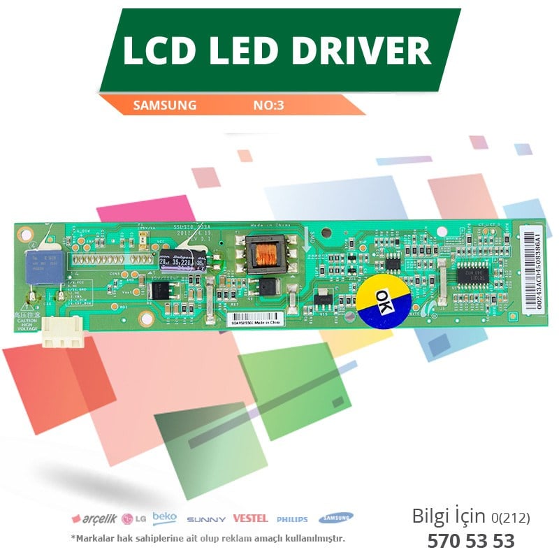 LCD LED DRIVER SAMSUNG (SSL320_0D3A REV0.1) (LTA320AP33) (NO:3)(13663'LE AYNI)