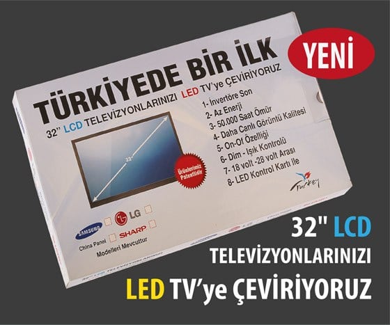 LCD TV - LED TV ÇEVİRİCİ LED PANEL 32