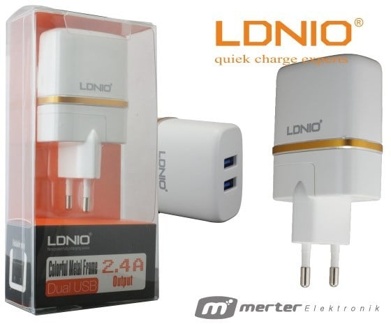 LDNIO DL-AC52 2 PORT 5 VOLT 2.4 AMPER USB ŞARJ ALETİ