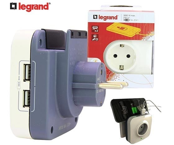 LEGRAND 2XUSB ŞARJ ÇIKIŞLI AKIM KORUMALI TOPRAKLI PRİZ
