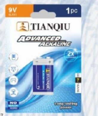 MAG BATTERIES MG-38361 ALKALIN 9 VOLT 6LR61 PİL (TEKLİ PAKET FİYAT)