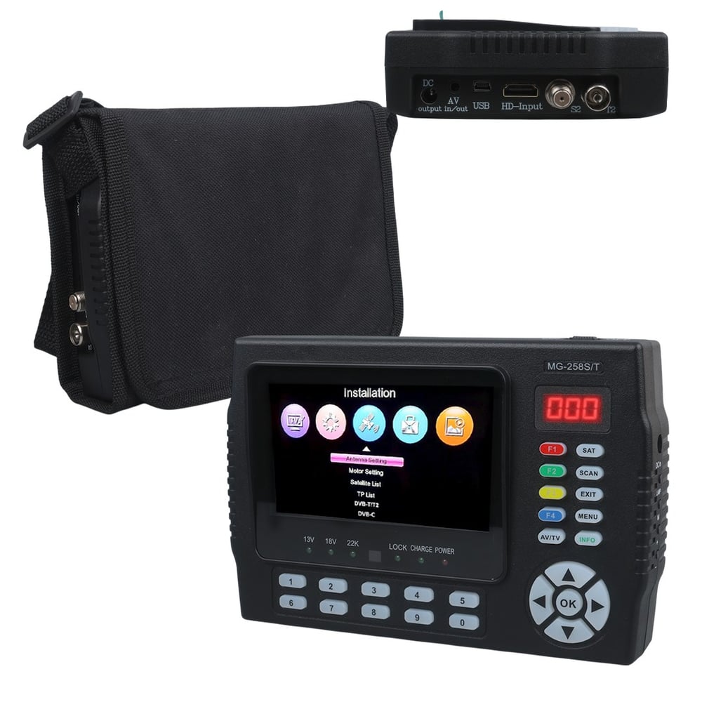 MAGBOX  MG-258S/T 4.3'' İNÇ FULL HD COMBO(DVB-S2+T2+C) LCD EKRANLI GÖRÜNTÜLÜ UYDU YÖN BULUCU (UZAKTAN KUMANDALI)