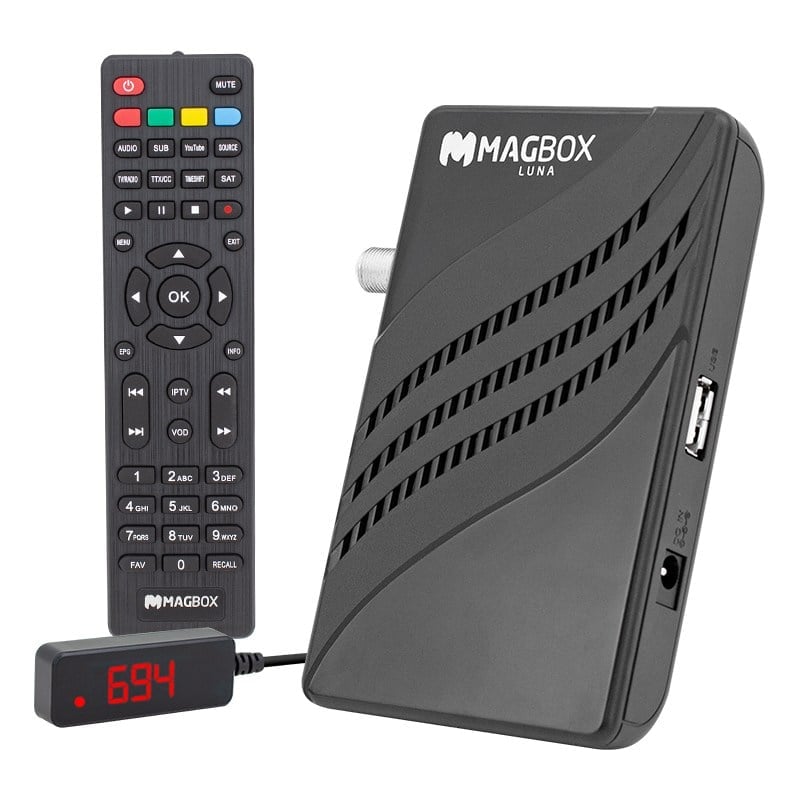 MAGBOX LUNA TKGS'Lİ DISPLAY GÖZLÜ FULL HD YOUTUBE USB MINI HD UYDU ALICISI (KUMANDA 8525)(WIFI 17287)
