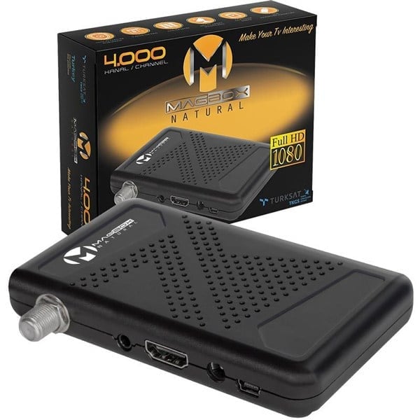 MAGBOX NATURAL TKGS'Lİ - YOUTUBE'LU FULL HD + USB MİNİ HD UYDU ALICISI