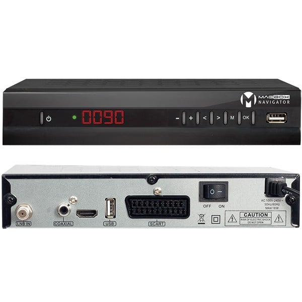 MAGBOX NAVİGATOR TKGS'Lİ SUN PLUS İŞLEMCİLİ KASALI FULL HD UYDU ALICISI (HDMI+SCART )
