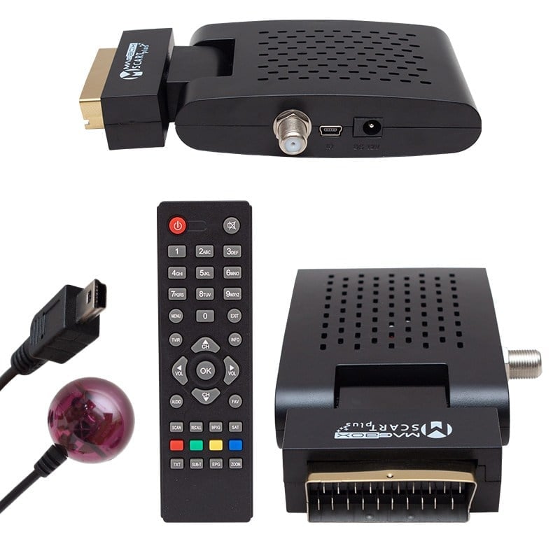 MAGBOX SCART PLUS TKGS'Lİ MİNİ SD SCART UYDU ALICISI (TRT BANDROLLÜ)