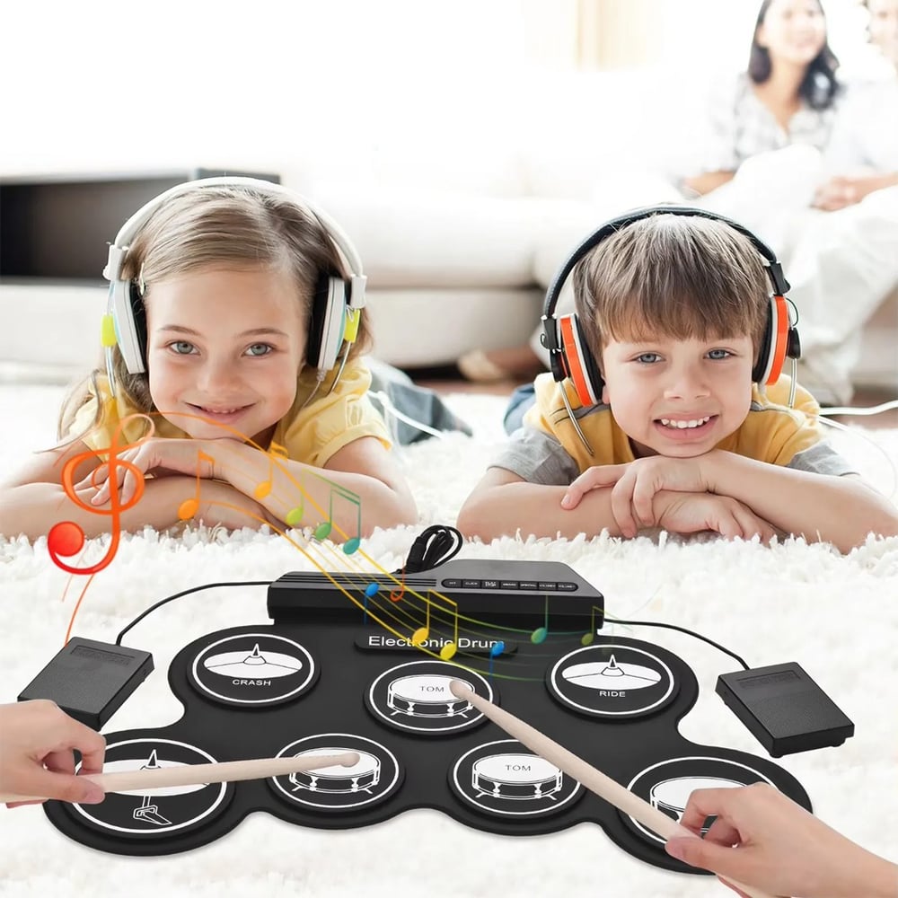 MAGICVOICE G3002 ELEKTRONİK BATERİ ROLL UP DAVUL MATI KİTİ 7 PED