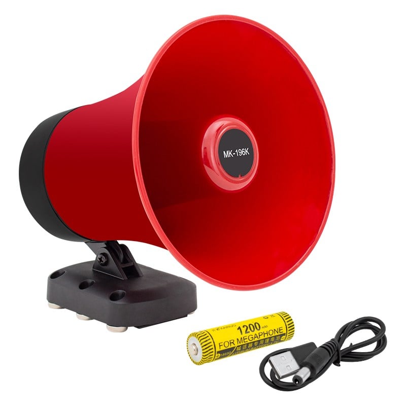 MAGICVOICE MK-196K ARAÇ ÜSTÜ MIKNATISLI BLUETOOTH USB'Lİ 18650 PİLLİ 50 WATT HARİCİ HORN HOPARLÖR