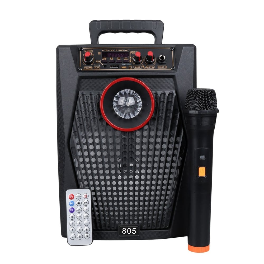 MAGICVOICE MODEL-805 15 WATT ÇIKIŞLI USB+TF KART+FM RADYO+1 EL WİRELESS MİKROFONLU KAREOKE HOPARLÖRÜ