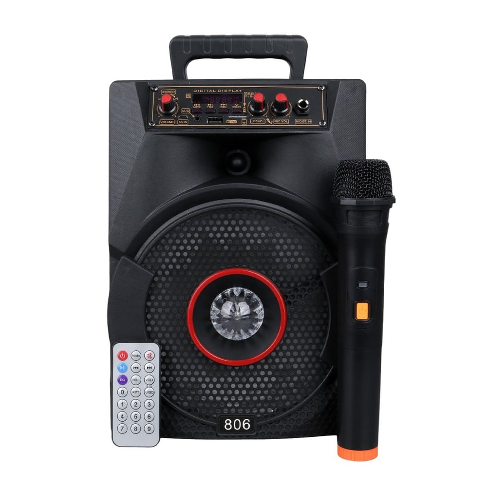MAGICVOICE MODEL-806 15 WATT ÇIKIŞLI USB+TF KART+FM RADYO+1 EL WİRELESS MİKROFONLU KAREOKE HOPARLÖRÜ