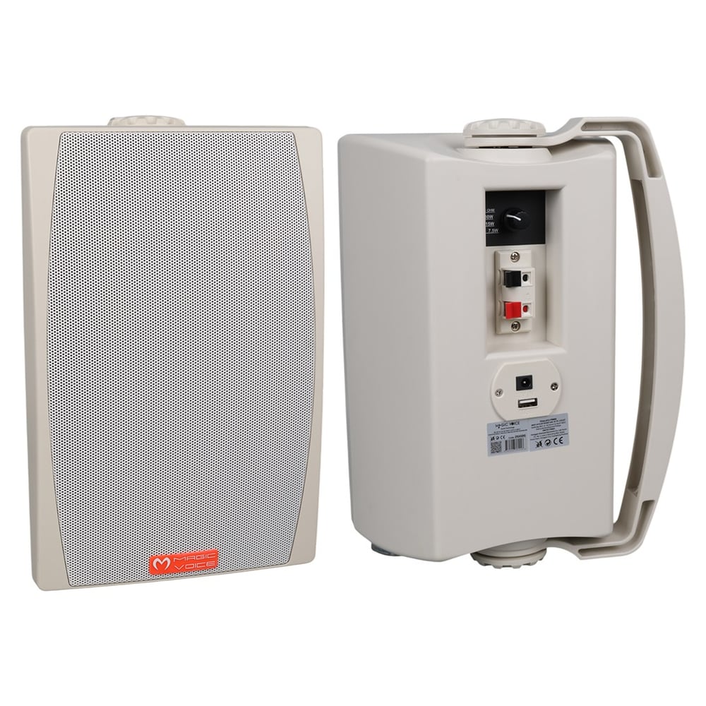 MAGICVOICE MV-03 16 CM 60 WATT KOMÜTATÖRLÜ HAT TRAFOLU BEYAZ SÜTUN HOPARLÖR (2'Lİ TAKIM)