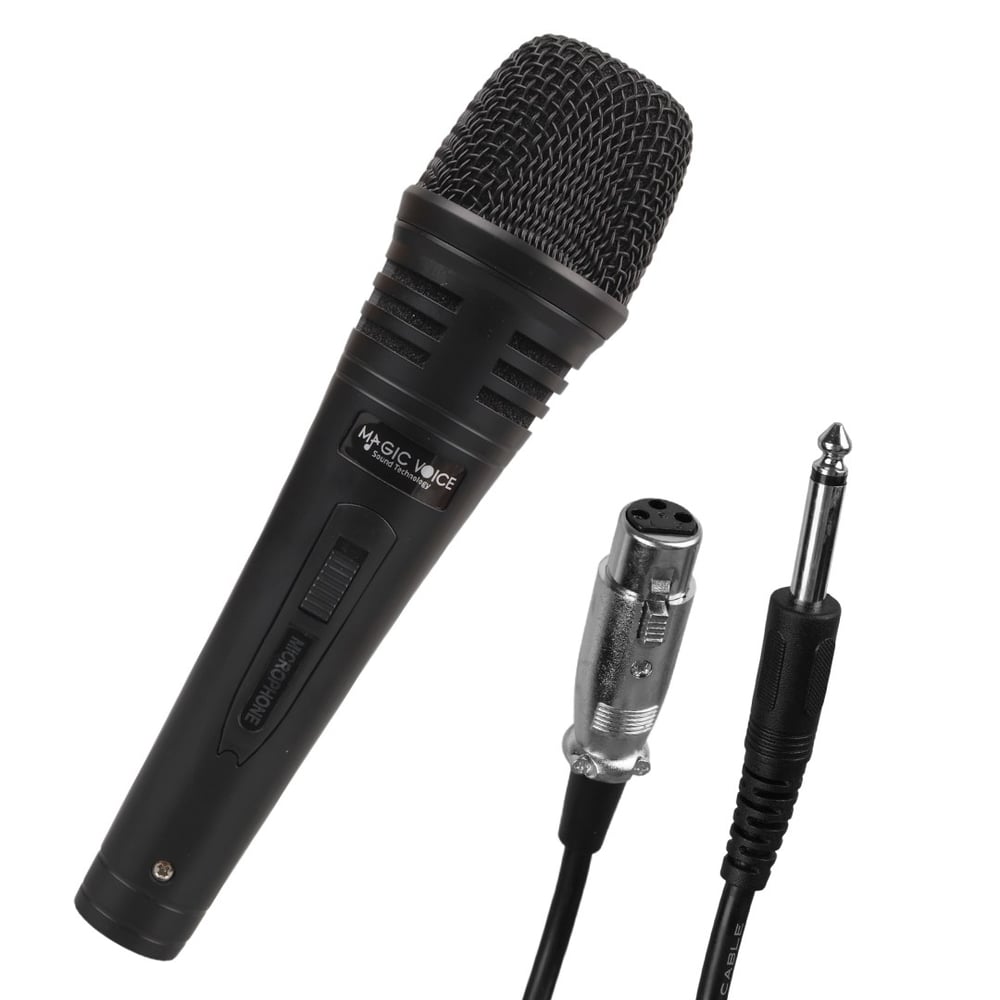 MAGICVOICE MV-1310 DİNAMİK PROFESYONEL KABLOLU EL MİKROFONU XLR GİRİŞLİ ALÜMİNYUM (5 METRE KABLOLU)