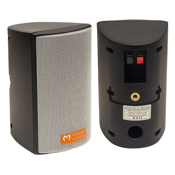 MAGICVOICE MV-16 7.5 CM 30 WATT 2'Lİ TAKIM SİYAH TRAFOSUZ SÜTUN HOPARLÖR