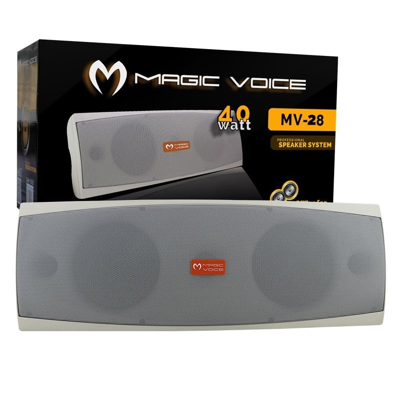 MAGICVOICE MV-28 2*13 CM 40 WATT TEKLİ BEYAZ TRAFOSUZ SÜTUN HOPARLÖR