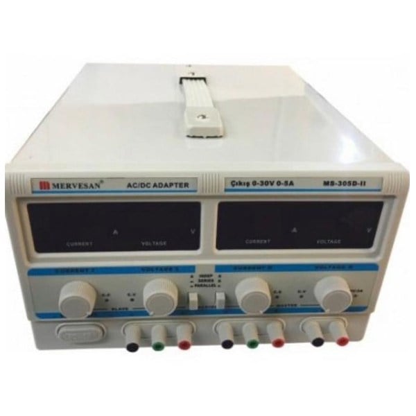 MERVESAN MS-305D-II 0-30 VOLT/0-60 VOLT 0-5 / 0-10 AMPER DİJİTAL AYARLI AC/DC GÜÇ KAYNAĞI