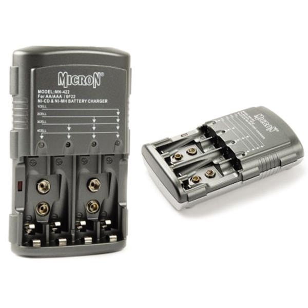 MICRON MN-422  (4 ADET AA/AAA * 2 ADET 9V) NI-MH/NI-CD PİL ŞARJ CİHAZI