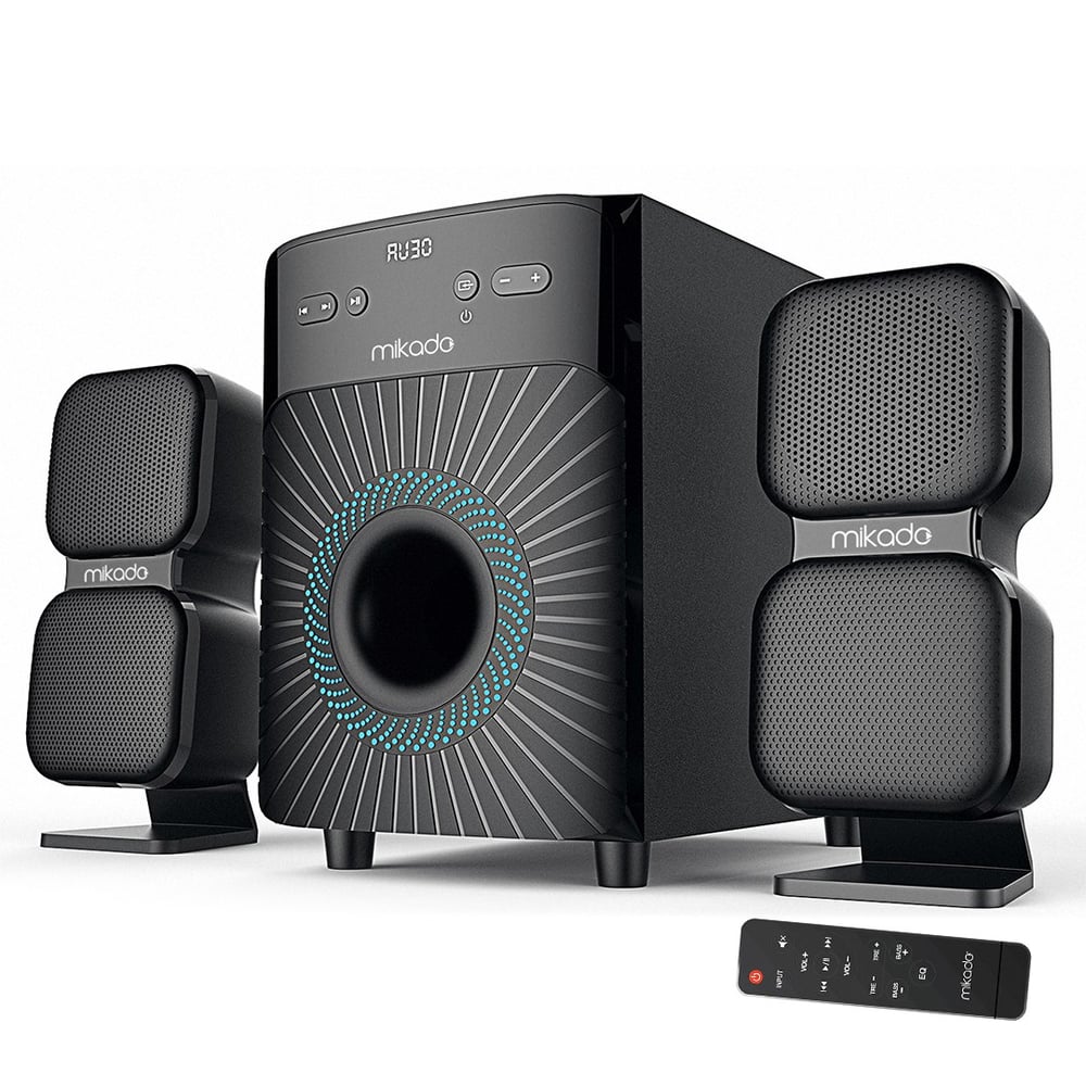 MIKADO MD-360BT 2+1 38 WATT BT/AUX/USB/FM/LED EKRAN 2+1 SPEAKER EV SİNEMA SİSTEMİ