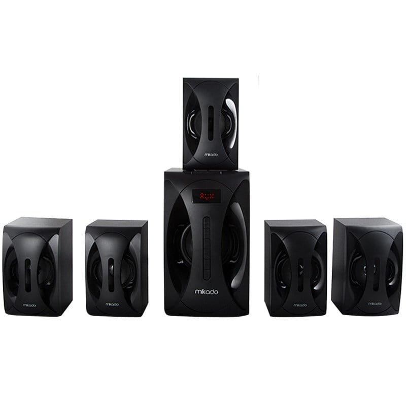 MIKADO MD-512 5+1 USB-SD GİRİŞ FM RADYOLU SİYAH SES SİSTEMİ SPEAKER - HOPARLÖR