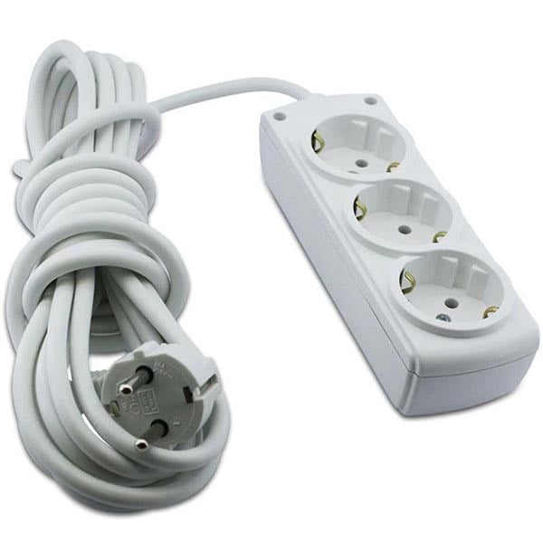 MUTLUSAN OLIMPIA 3'LÜ 5 METRE KABLOLU TOPRAKLI GRUP PRİZ