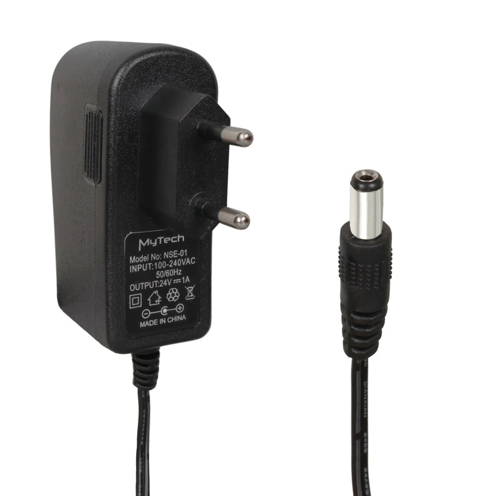 MYTECH NSE-01 24 VOLT 1 AMPER 5.5*2.5 MM UÇLU PRİZ TİPİ PLASTİK KASA ADAPTÖR