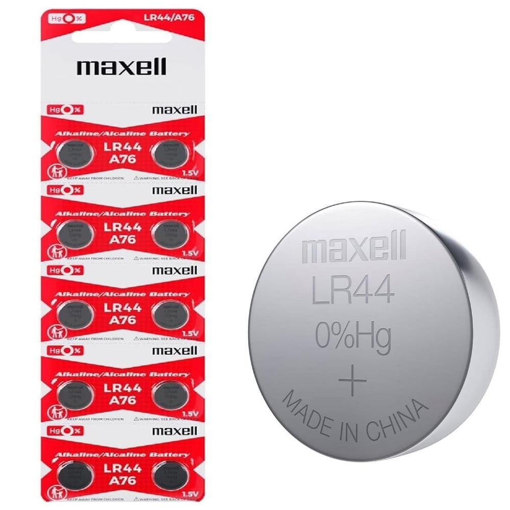 Maxell LR44 A76 0%HG 1.5 Volt Alkalin 10'Lu Düğme Pil