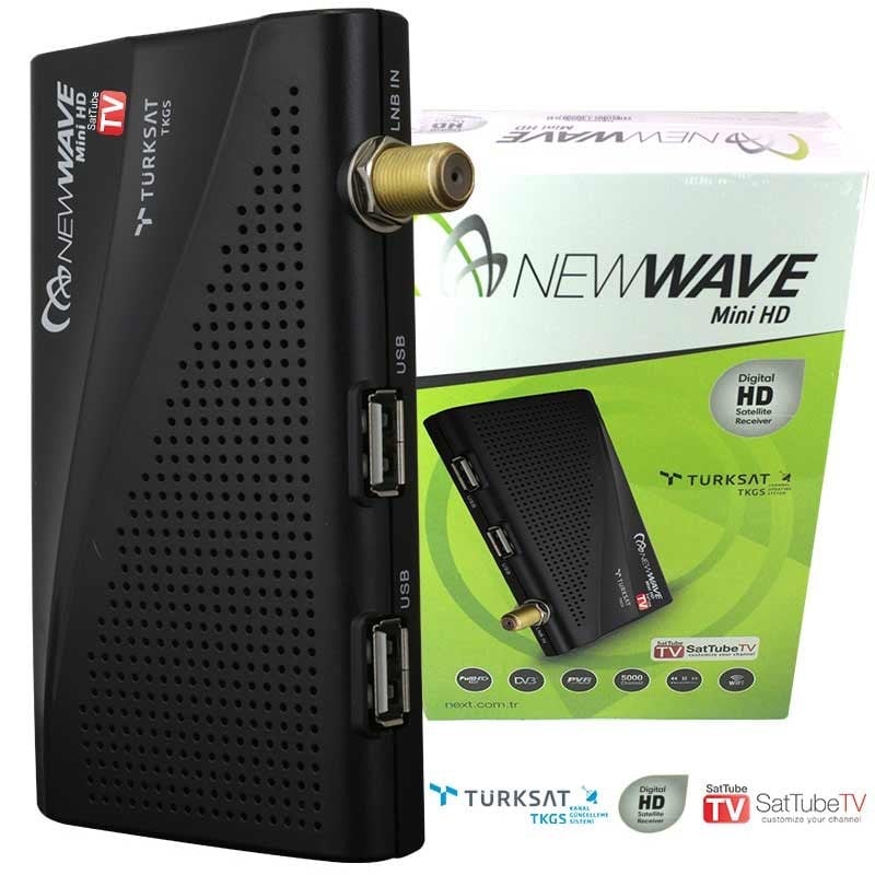 NEWWAVE MINI FULL HD UYDU ALICISI * SATTUBE TV * 2 FREE KANAL * (NEXT&NEXTSTAR)*TURKSAT TKGS'Lİ