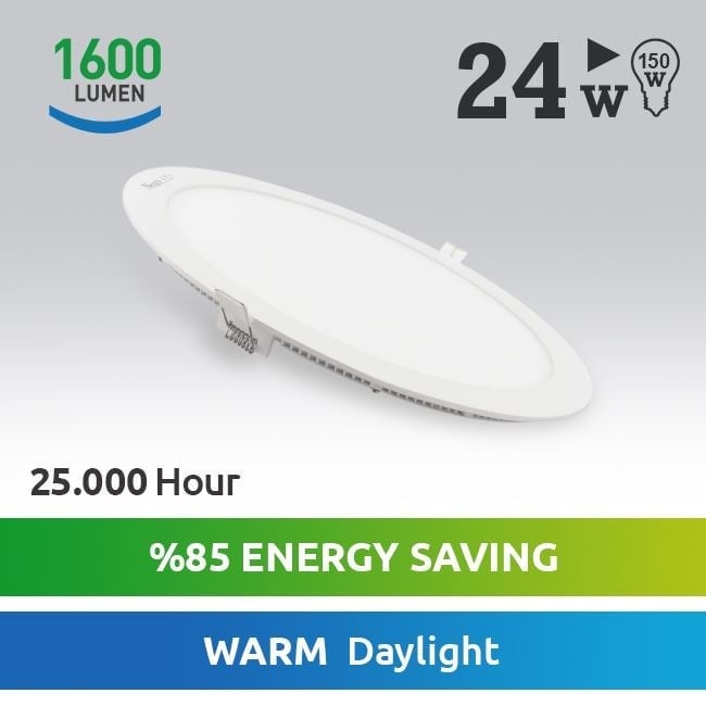 NEXTLED YE-SLY-24WB 24 WATT SIVA ALTI YUVARLAK BEYAZ LED SPOT